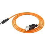 Фото Кабель HOCO X21 Plus Black-Orange (6931474711908) USB/Micro-USB, 1м, 2.4A, silicone #2