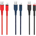 Изображение Кабель HOCO X59 Black (6931474744869) USB/Lightning, 1м, 2.4A, nylon+TPE #2 Фото Кабель HOCO X59 Black (6931474744869) USB/Lightning, 1м, 2.4A, nylon+TPE #2