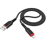 Изображение Кабель HOCO X59 Black (6931474744869) USB/Lightning, 1м, 2.4A, nylon+TPE #3 Фото Кабель HOCO X59 Black (6931474744869) USB/Lightning, 1м, 2.4A, nylon+TPE #3