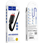 Изображение Кабель HOCO X59 Black (6931474744869) USB/Lightning, 1м, 2.4A, nylon+TPE #4 Фото Кабель HOCO X59 Black (6931474744869) USB/Lightning, 1м, 2.4A, nylon+TPE #4
