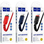 Изображение Кабель HOCO X59 Black (6931474744869) USB/Lightning, 1м, 2.4A, nylon+TPE #5 Фото Кабель HOCO X59 Black (6931474744869) USB/Lightning, 1м, 2.4A, nylon+TPE #5