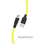 Фото Кабель HOCO X21 Plus Black-Yellow (6931474711892) USB/Micro-USB, 1м, 2.4A, silicone