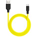 Фото Кабель HOCO X21 Plus Black-Yellow (6931474711892) USB/Micro-USB, 1м, 2.4A, silicone #1