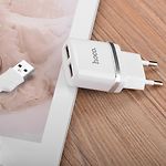 Фото Сетевое ЗУ Hoco C12 Smart dual White (6957531047773) , 2*USB-A, 2.4А + Cable micro-USB #2