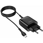 Изображение Сетевое ЗУ Hoco C72Q Glorious Black (6931474732521) ,1*USB-A, QC3.0,18W + Cable micro-USB #2 Фото Сетевое ЗУ Hoco C72Q Glorious Black (6931474732521) ,1*USB-A, QC3.0,18W + Cable micro-USB #2