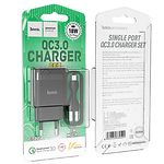 Изображение Сетевое ЗУ Hoco C72Q Glorious Black (6931474732521) ,1*USB-A, QC3.0,18W + Cable micro-USB #4 Фото Сетевое ЗУ Hoco C72Q Glorious Black (6931474732521) ,1*USB-A, QC3.0,18W + Cable micro-USB #4