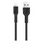 Изображение Кабель HOCO U31 Black (6957531053859) USB/Lightning, 1м, 2.4A, nylon+TPE Фото Кабель HOCO U31 Black (6957531053859) USB/Lightning, 1м, 2.4A, nylon+TPE