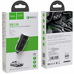 Фото Автомобильное ЗУ Hoco Z32 Black (6931474711540) USB-A, QC3.0, 18W, 3A #3