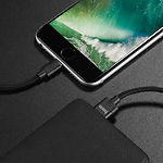 Фото Кабель HOCO U55 Black (6957531096269) USB/Lightning, 1.2м, 2.4A, nylon+zinc #2