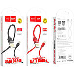 Фото Кабель HOCO U55 Black (6957531096269) USB/Lightning, 1.2м, 2.4A, nylon+zinc #3