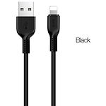 Фото Кабель HOCO X20 Black (6957531068860) USB/Lightning, 2м, 2A, PVC+TPE