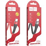 Изображение Кабель HOCO X34 Black (6931474707376) USB/Micro-USB, 1м, 2.4A, TPE+aluminum #3 Фото Кабель HOCO X34 Black (6931474707376) USB/Micro-USB, 1м, 2.4A, TPE+aluminum #3