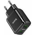 Фото Сетевое ЗУ Hoco N6 Charmer dual Black (6931474738950) , 2*USB-A, QC3, 18W #1
