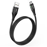 Фото Кабель HOCO U93 Black (6931474732156) USB/Micro-USB, 1.2м, 2.4A, nylon+aluminum, light indicator #1