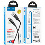 Фото Кабель HOCO U93 Black (6931474732156) USB/Micro-USB, 1.2м, 2.4A, nylon+aluminum, light indicator #4