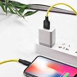 Изображение Кабель HOCO X21 Plus Black-Yellow (6931474711847) USB/Lightning, 1м, 2.4A, silicone #1 Фото Кабель HOCO X21 Plus Black-Yellow (6931474711847) USB/Lightning, 1м, 2.4A, silicone #1