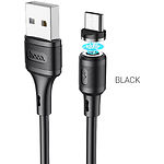 Изображение Кабель HOCO X52 Black (6931474735539) USB/Micro-USB, 1м, 2.4A, PVC, magnetic Фото Кабель HOCO X52 Black (6931474735539) USB/Micro-USB, 1м, 2.4A, PVC, magnetic