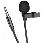 Микрофон HOCO L14 Jack-3.5 Lavalier Black петличный - фото