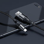 Изображение Кабель HOCO X50 Black (6931474734211) USB/Micro-USB, 1м, 2.4A, nylon+aluminum #2 Фото Кабель HOCO X50 Black (6931474734211) USB/Micro-USB, 1м, 2.4A, nylon+aluminum #2