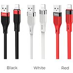 Изображение Кабель HOCO U72 Black (6931474713247) USB/Lightning, 1.2м, 2.4A, silicone+TPE #1 Фото Кабель HOCO U72 Black (6931474713247) USB/Lightning, 1.2м, 2.4A, silicone+TPE #1