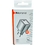 Фото Сетевое ЗУ Mibrand MI-31 GaN White (MIWC/31CW) USB-A-C, PD 30W, QC3.0 #1