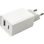 Зарядное устройство Mibrand MI-206C White (MIWC/206CUCW) 2.1A, USB-A + USB-C - фото