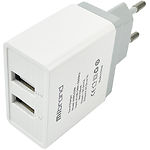 Фото Сетевое ЗУ Mibrand MI-02 White (MIWC/2UW) 1A, 2* USB-A