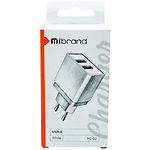 Фото Сетевое ЗУ Mibrand MI-02 White (MIWC/2UW) 1A, 2* USB-A #1