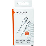 Фото Кабель Mibrand MI-98 White (MIDC/98MW) USB/Micro-USB, 1м, 120W, PVC Tube Cable #1