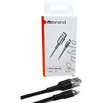 Изображение Кабель Mibrand MI-71 Black (MIDC/71LB) USB/Lightning, 1м, 2.4A, Metal Braided Cable #3 Фото Кабель Mibrand MI-71 Black (MIDC/71LB) USB/Lightning, 1м, 2.4A, Metal Braided Cable #3
