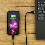 Изображение Кабель Mibrand MI-71 Black (MIDC/71LB) USB/Lightning, 1м, 2.4A, Metal Braided Cable #4 Фото Кабель Mibrand MI-71 Black (MIDC/71LB) USB/Lightning, 1м, 2.4A, Metal Braided Cable #4