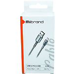 Фото Кабель Mibrand MI-71 Navy Blue (MIDC/71MNB) USB/Micro-USB, 1м, 2.4A, Metal Braided Cable #1