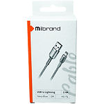 Фото Кабель Mibrand MI-71 Navy Blue (MIDC/71LNB) USB/Lightning, 1м, 2.4A, Metal Braided Cable #1