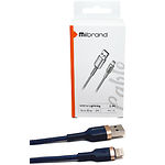 Фото Кабель Mibrand MI-71 Navy Blue (MIDC/71LNB) USB/Lightning, 1м, 2.4A, Metal Braided Cable #3