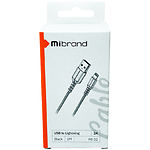 Фото Кабель Mibrand MI-32 Black (MIDC/322LB) USB/Lightning, 2м, 2A, Nylon Charging Line #1