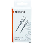 Фото Кабель Mibrand MI-32 Black (MIDC/321MB) USB/Micro-USB, 1м, 2A, Nylon Charging Line #1