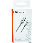 Фото Кабель Mibrand MI-32 Black (MIDC/322MB) USB/Micro-USB, 2м, 2A, Nylon Charging Line #1