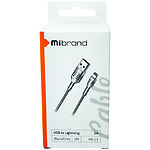 Кабель Mibrand MI-13 Black-Grey (MIDC/13LBG) USB/Lightning , 1м, 2A, Feng World Charging Line - фото