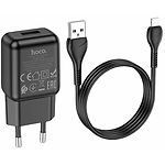 Изображение Сетевое ЗУ Hoco C96A Black (6931474765987) 1* USB-A, 2.1А + Cable Lightning #2 Фото Сетевое ЗУ Hoco C96A Black (6931474765987) 1* USB-A, 2.1А + Cable Lightning #2