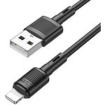 Изображение Кабель HOCO X83 Black (6931474770868) USB/Lightning, 1м, 2.4A, PVC Фото Кабель HOCO X83 Black (6931474770868) USB/Lightning, 1м, 2.4A, PVC