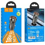 Изображение Автомобильное ЗУ Hoco Z46 Gray (6931474770271) USB-A, 18W, QC3.0 #3 Фото Автомобильное ЗУ Hoco Z46 Gray (6931474770271) USB-A, 18W, QC3.0 #3