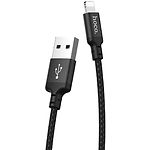 Изображение Кабель HOCO X14 Black (6957531062820) USB/Lightning, 1м, 2A, nylon+aluminum #2 Фото Кабель HOCO X14 Black (6957531062820) USB/Lightning, 1м, 2A, nylon+aluminum #2