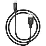 Изображение Кабель HOCO X14 Black (6957531062820) USB/Lightning, 1м, 2A, nylon+aluminum #4 Фото Кабель HOCO X14 Black (6957531062820) USB/Lightning, 1м, 2A, nylon+aluminum #4