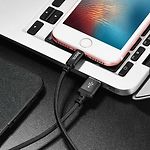 Изображение Кабель HOCO X14 Black (6957531062820) USB/Lightning, 1м, 2A, nylon+aluminum #6 Фото Кабель HOCO X14 Black (6957531062820) USB/Lightning, 1м, 2A, nylon+aluminum #6