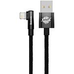 Фото Кабель Baseus CAVP000001 MVP 2 Elbow-shaped USB/Lightning, 1м, Black, 2.4A #1