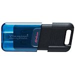 Фото USB Flash 64GB Kingston DT80M USB Type-C 3.2 Black/Blue (DT80M/64GB) up to W200/R60 Mb/s
