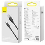 Изображение Кабель Baseus CAGD000101 Jelly Liquid Silica Gel Fast Charging & Data USB/Lightning, 2м Black,2.4A #5 Фото Кабель Baseus CAGD000101 Jelly Liquid Silica Gel Fast Charging & Data USB/Lightning, 2м Black,2.4A #5