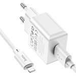 Фото Сетевое ЗУ Hoco C106A Leisure White (6931474783899) , USB-A ,2.1A + кабель Lightning #4