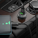 Изображение Автомобильное ЗУ Hoco Z47 Black (6931474782250) 2*USB-A,18W,QC + кабель Type-C #3 Фото Автомобильное ЗУ Hoco Z47 Black (6931474782250) 2*USB-A,18W,QC + кабель Type-C #3