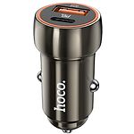 Автомобільний зарядний пристрій Hoco Z46A Gray (6931474770332) USB-A+Type-C, 20W, QC3.0 - фото